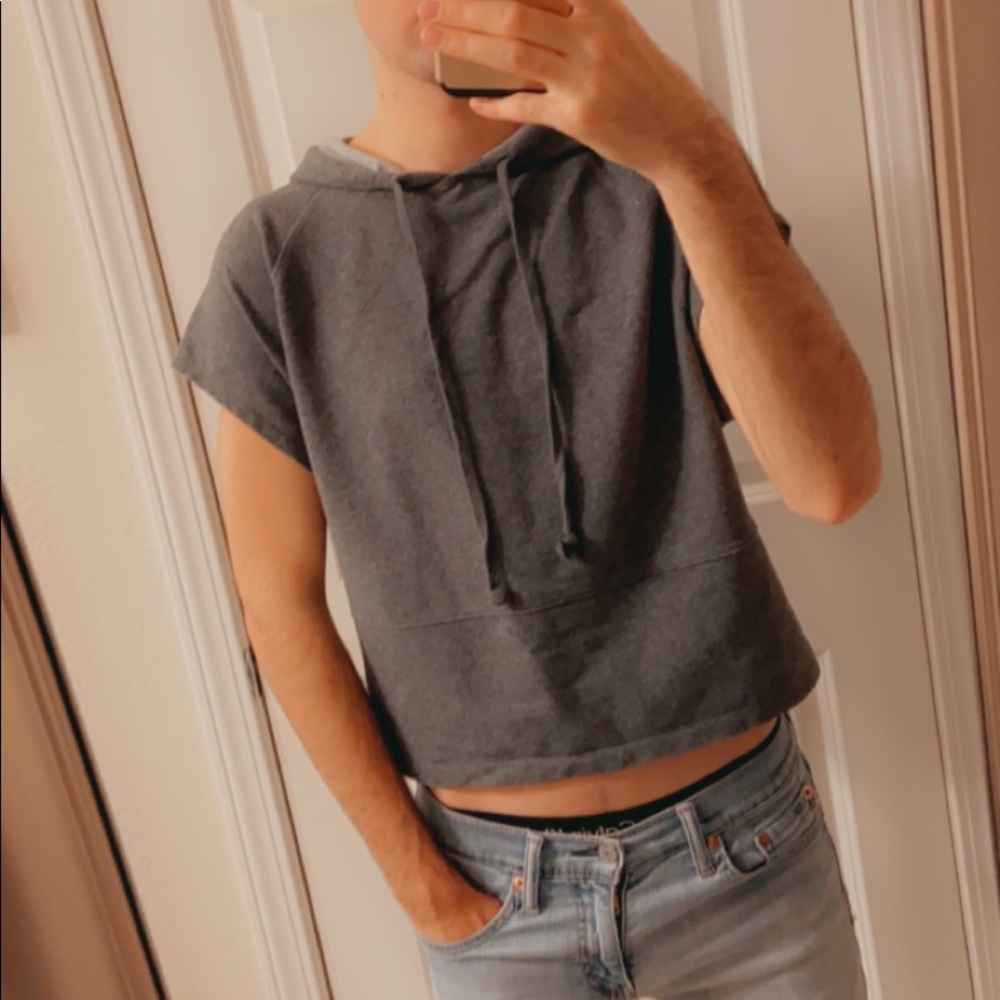 Avia Gray Cropped Hoodie